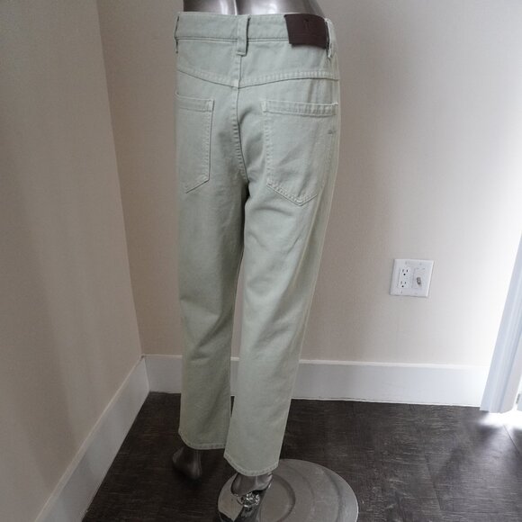 Brunello Cucinelli Monili Jeans Sage Denim Straight Leg Denim Size 6 - Picture 6 of 8